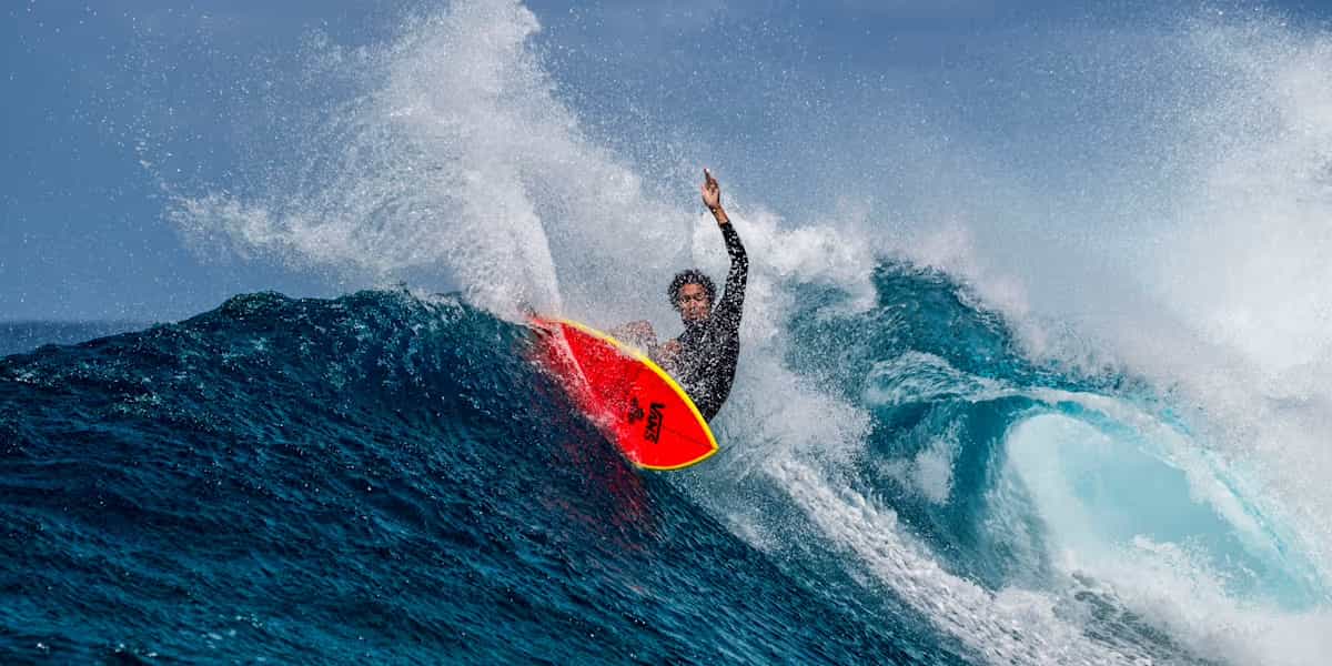 Surfer on wave